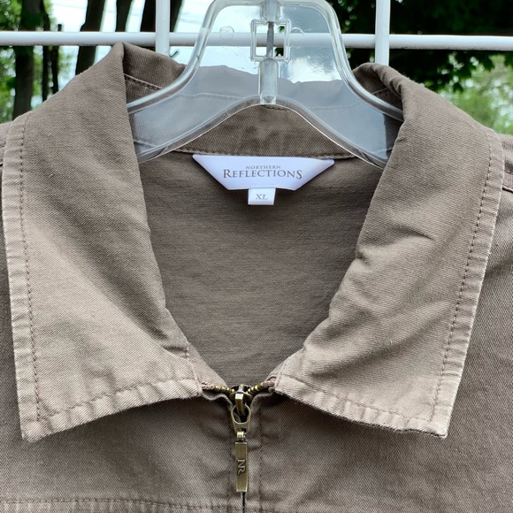 Brown/tan XL women’s cropped jacket - Picture 4 of 4